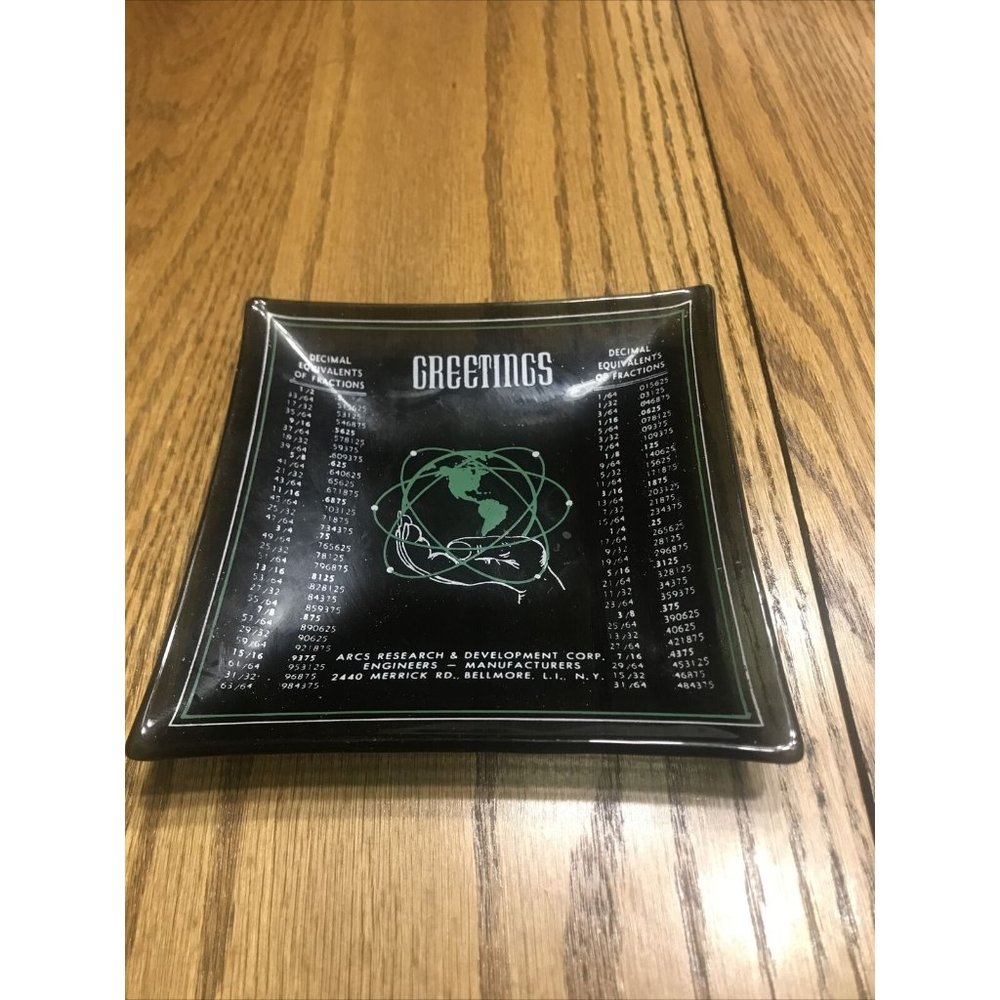DECIMAL EQUIVALENT TRINKET/ ASHTRAY ARCS RESEARCH & DEVELOPMENT MATHEMATICS NY